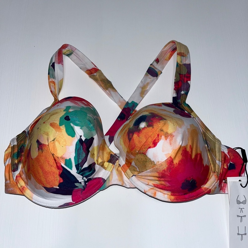 Calvin Klein Women's‎ Bikini Top Convertible Neck Strap NWT Large Retail $78